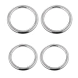 Maxbell 2 Pairs of Smooth Welded Polished Boat Marine Stainless Steel O Ring