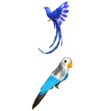 Maxbell 2pcs Artificial Bird Feathered Realistic Garden Yard Decor Ornament  Parrot
