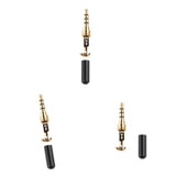 Maxbell 3 Piece Universal DIY 3.5mm Audio Plug Male Head for earphone Headset Black