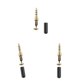 Maxbell 3 Piece Universal DIY 3.5mm Audio Plug Male Head for earphone Headset Black