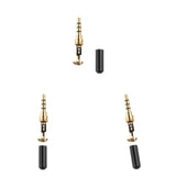 Maxbell 3 Piece Universal DIY 3.5mm Audio Plug Male Head for earphone Headset Black