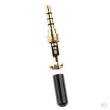 Maxbell 3 Piece Universal DIY 3.5mm Audio Plug Male Head for earphone Headset Black