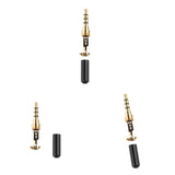 Maxbell 3 Piece Universal DIY 3.5mm Audio Plug Male Head for earphone Headset Black