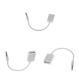 Maxbell 3 Pieces 3.5mm Male AUX Audio Plug Jack To USB 2.0 Female Converter Cable