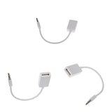 Maxbell 3 Pieces 3.5mm Male AUX Audio Plug Jack To USB 2.0 Female Converter Cable