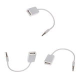 Maxbell 3 Pieces 3.5mm Male AUX Audio Plug Jack To USB 2.0 Female Converter Cable