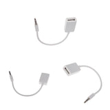 Maxbell 3 Pieces 3.5mm Male AUX Audio Plug Jack To USB 2.0 Female Converter Cable