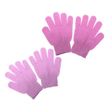 Maxbell 2 Pairs Exfoliating Bath Glove Shower Skin Care Scrubber Pads Rose Red Pink