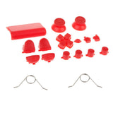 Maxbell Red Controller Button Thumbstick   D-pad Mod Set & 2x Spring for Sony PS4