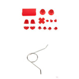 Maxbell Red Controller Button Thumbstick   D-pad Mod Set & 2x Spring for Sony PS4
