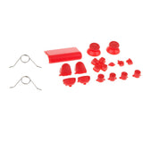 Maxbell Red Controller Button Thumbstick   D-pad Mod Set & 2x Spring for Sony PS4