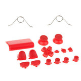 Maxbell Red Controller Button Thumbstick   D-pad Mod Set & 2x Spring for Sony PS4