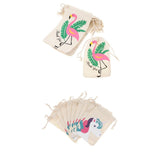 Maxbell 20pcs Set Flamingo Unicorn Thank you Cotton Jewelry Pouch Drawstring Bag