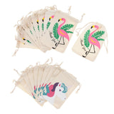Maxbell 20pcs Set Flamingo Unicorn Thank you Cotton Jewelry Pouch Drawstring Bag