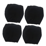 Maxbell 4Pcs Waterproof Stretch Dining Chair Cover Wedding Banquet Party Black
