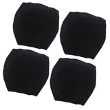 Maxbell 4Pcs Waterproof Stretch Dining Chair Cover Wedding Banquet Party Black