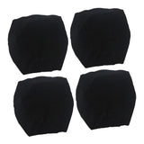 Maxbell 4Pcs Waterproof Stretch Dining Chair Cover Wedding Banquet Party Black