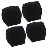 Maxbell 4Pcs Waterproof Stretch Dining Chair Cover Wedding Banquet Party Black