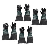 Maxbell 4 Pairs of 60cm Replacement Labour Protection Gloves For Sand Blasting