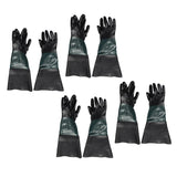 Maxbell 4 Pairs of 60cm Replacement Labour Protection Gloves For Sand Blasting