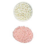Maxbell 1000 Pieces 6mm Round Imitation Pearl Loose Spacer Beads DIY Jewelry Crafts