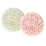 Maxbell 1000 Pieces 6mm Round Imitation Pearl Loose Spacer Beads DIY Jewelry Crafts