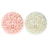 Maxbell 1000 Pieces 6mm Round Imitation Pearl Loose Spacer Beads DIY Jewelry Crafts