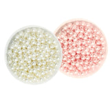 Maxbell 1000 Pieces 6mm Round Imitation Pearl Loose Spacer Beads DIY Jewelry Crafts