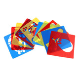 Maxbell 12 Pieces Plastic Drawing Template Stencils Ruler for Kids DIY Crafts Toys