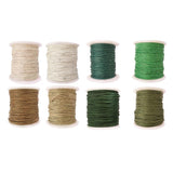 Maxbell 8 Rolls of 80 Meters Waxed Cotton Cord String Jewelry Making Accessories 1mm