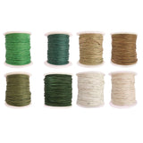 Maxbell 8 Rolls of 80 Meters Waxed Cotton Cord String Jewelry Making Accessories 1mm