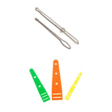 Maxbell 5pcs Assorted Bodkin Needles Threader Tweezers Elastic Threaders Guides