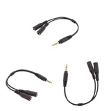 Maxbell 3 Pieces 3.5mm Splitter Mic And Audio Male to Female Adapter for PS4  PC