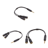 Maxbell 3 Pieces 3.5mm Splitter Mic And Audio Male to Female Adapter for PS4  PC
