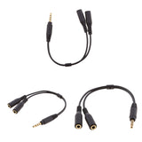 Maxbell 3 Pieces 3.5mm Splitter Mic And Audio Male to Female Adapter for PS4  PC