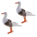 Maxbell 2Pc Simulated Seagull Artificial Bird Vivid Garden Home Decor Props Ornament