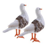 Maxbell 2Pc Simulated Seagull Artificial Bird Vivid Garden Home Decor Props Ornament
