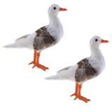 Maxbell 2Pc Simulated Seagull Artificial Bird Vivid Garden Home Decor Props Ornament