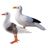 Maxbell 2Pcs Artificial Bird Feather Realistic Home Garden Decor Ornament Seagull