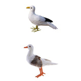 Maxbell 2Pcs Artificial Bird Feather Realistic Home Garden Decor Ornament Seagull