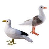 Maxbell 2Pcs Artificial Bird Feather Realistic Home Garden Decor Ornament Seagull