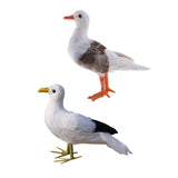 Maxbell 2Pcs Artificial Bird Feather Realistic Home Garden Decor Ornament Seagull