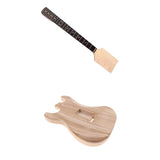 Maxbell Wood Unfinished Electric Guitar Body + Neck for Fender ST Guitar DIY Parts