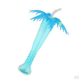 Maxbell 2pcs Tropical Palm Tree Luau Yard Cup Hawaiian Summer Party Drinks Cup Blue