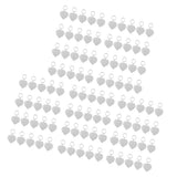 Maxbell 10Pcs Heart Blank Insert Photo Picture Frame Split Ring Clear Keychain 5x5cm