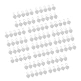Maxbell 10Pcs Heart Blank Insert Photo Picture Frame Split Ring Clear Keychain 5x5cm