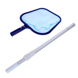 Maxbell Swimming Pool Spa Cleaning 12" Leaf Skimmer Net Aluminum Telescopic Pole 39"