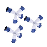 Maxbell 3pcs 220V 32A 3Pin Industrial Site Plug Socket Weatherproof Building 2P+E