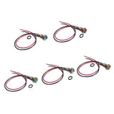 Maxbell 5pcs 6mm LED Metal Indicator Light Waterproof Signal Pilot Dash Lamp 6V