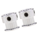 Maxbell 2Pcs 2GT 20T 5mm Bore Aluminum Pulley Gear Wheel for 3D Printer Timing Belt